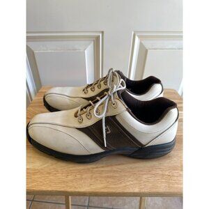 Footjoy Men’s Lace Up Golf Shoes White Brown Size 11WW SKU 2788